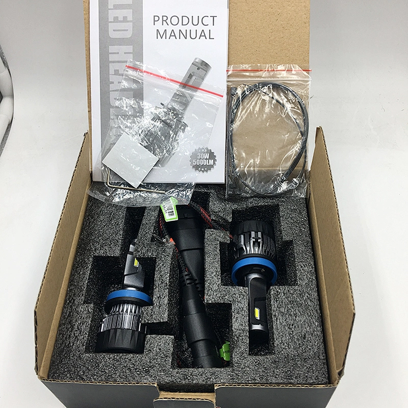 Brand chip all in one compact design 30w 5000lm 6500K led auto lighting system headlight