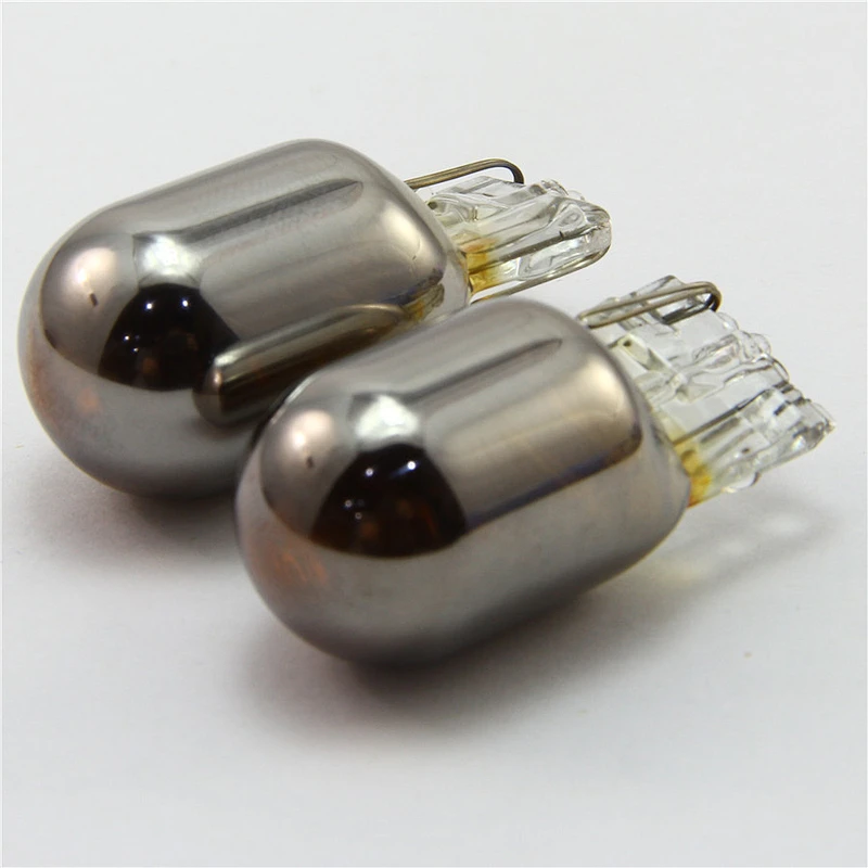 2019 7443 3157 3156 W21W WY21W Yellow Amber Silver Chrome Halogen Brake Turn Signal Halogen t20 led 7440 for Light Bulbs