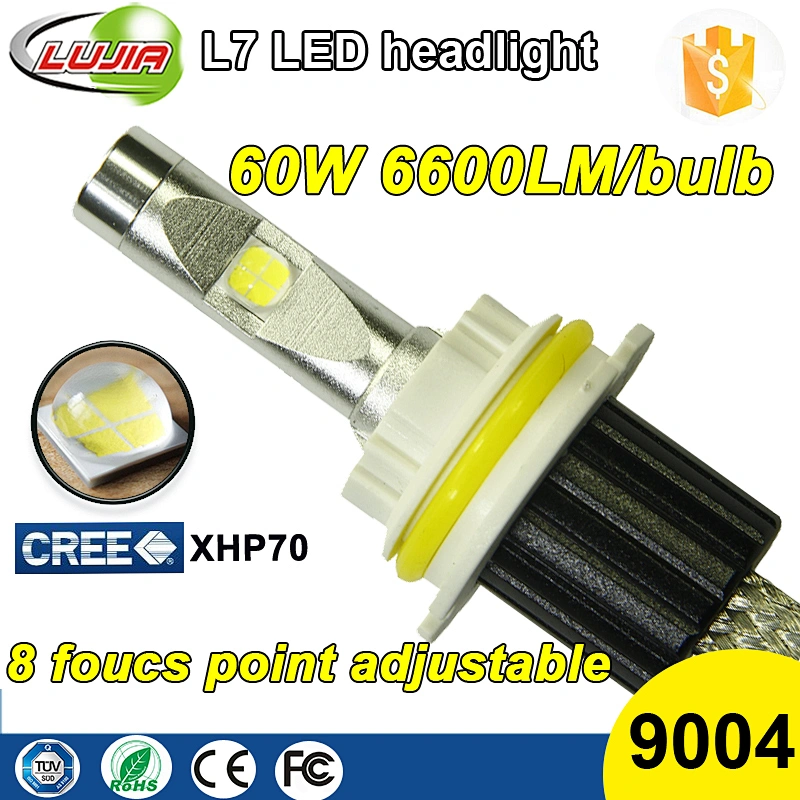 Motor scooter red copper Belt HB5 XHP70 LED Headlight Conversion kit xhp70 HB1 9004 60W Car LED Headlight bulb high performance