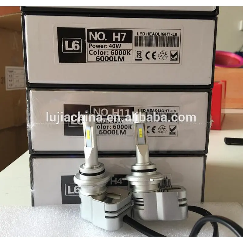 Factory Wholesale New arrival L6 6000lm Y22 Car LED Headlight 9005 9006 automobile spare parts Small Size for Universal Cars