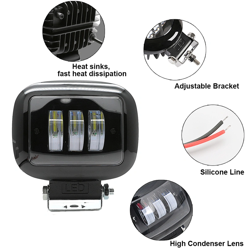 Newest 4.5'' 30w led work light, 4x4 LED car motor Fog Light For Jeep Boats ATV UTV SUV Tractor Offroad 12V 24V