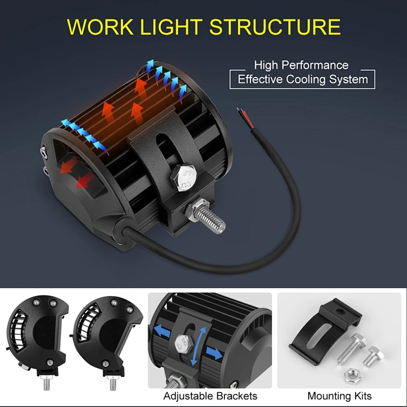 Wholesale best price 60W 7D reflector 4 inch offroad 4x4 auto LED light bar 4'' 60w led working light