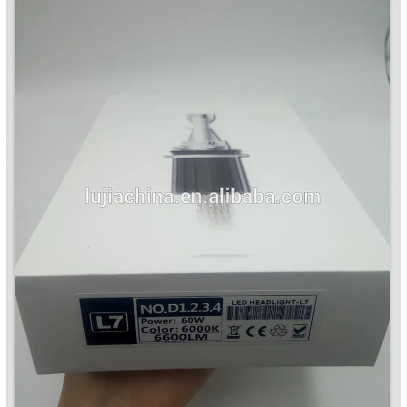 Super bright 60w factory price D1 high quality auto led headlight L7 XHP70 D1 D2 D3 D4R D4S 6000K headlamp