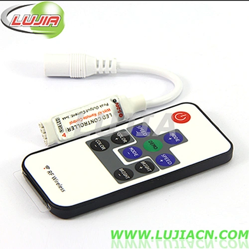 Venta nueva y caliente 3 Circuitos RF 10Key Mini LED RGB Controlador DC5-24W CE rf music rgb controlador led