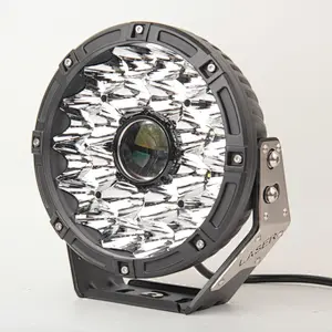 LUJIA 2020 New round driving led work light lux@2000m 8.5'' inch 9'' inch Offroad laser headlight led motorcycle spot light