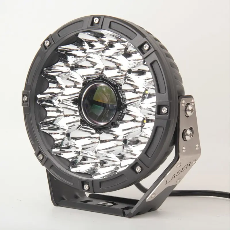 LUJIA 2020 New round driving led work light lux@2000m 8.5'' inch 9'' inch Offroad laser headlight led motorcycle spot light