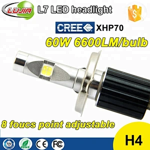 2018 lujia L7 H4 p43t bulb 6V-48V led headlight , CREEE xhp70 kit led h4 motorcycle light P70