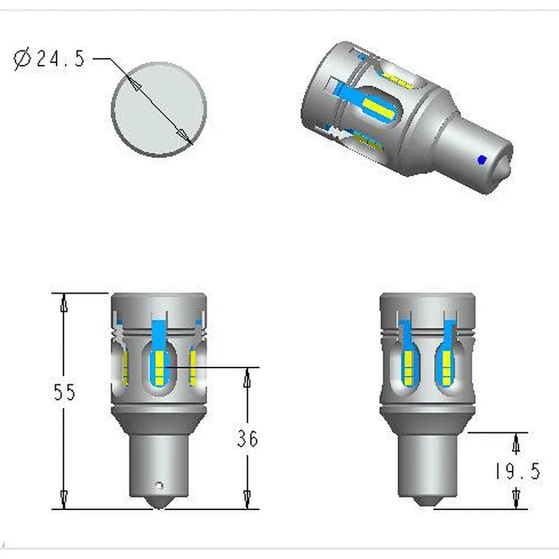 CANBUS led bulbs light T25 3156 canbus led 25W 10-32V DC AC 24leds 2020 SMD 3157 error free for BMW