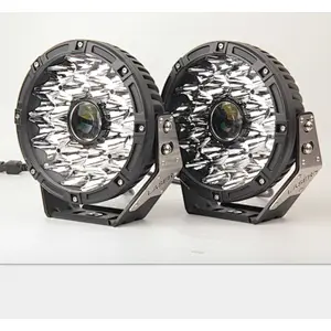 LUJIA 2020 New round driving led work light lux@2000m 8.5'' inch 9'' inch Offroad laser headlight led motorcycle spot light