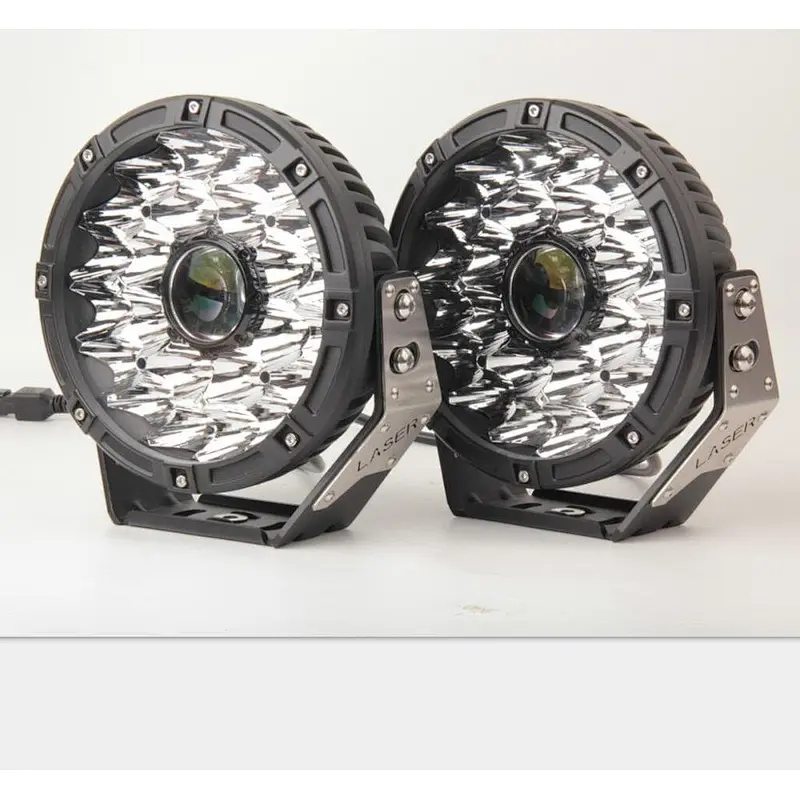 LUJIA 2020 New round driving led work light lux@2000m 8.5'' inch 9'' inch Offroad laser headlight led motorcycle spot light
