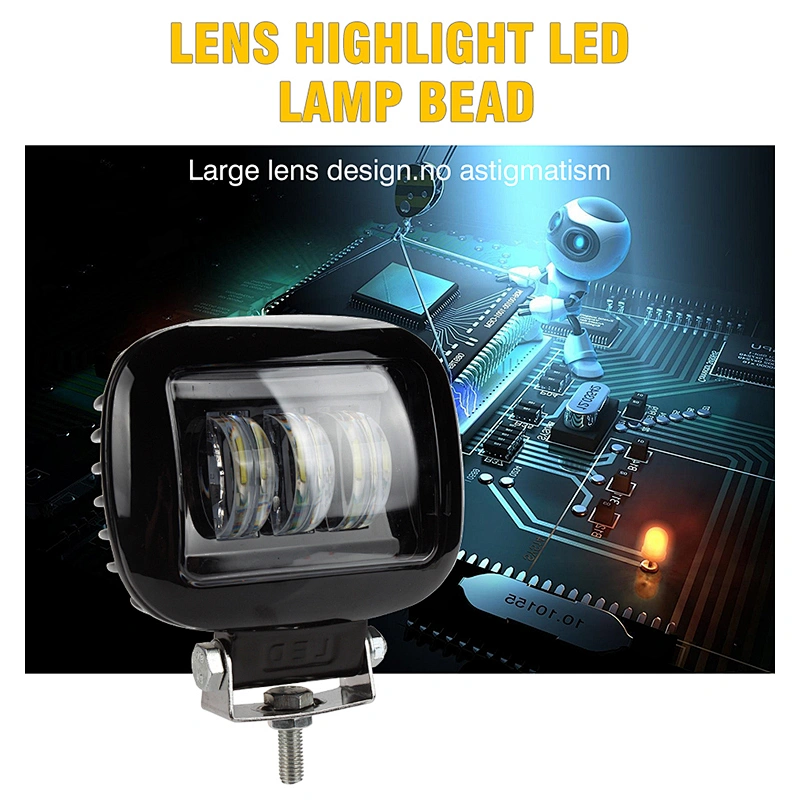 Newest 4.5'' 30w led work light, 4x4 LED car motor Fog Light For Jeep Boats ATV UTV SUV Tractor Offroad 12V 24V