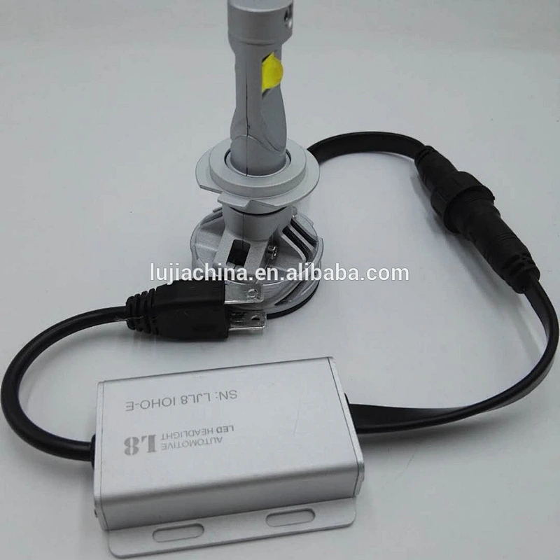 New H7 XHP70 led headlight bulb 6000K, silient Fan L8 led headlight 60W 7000LM H7 4300K Bulb H4