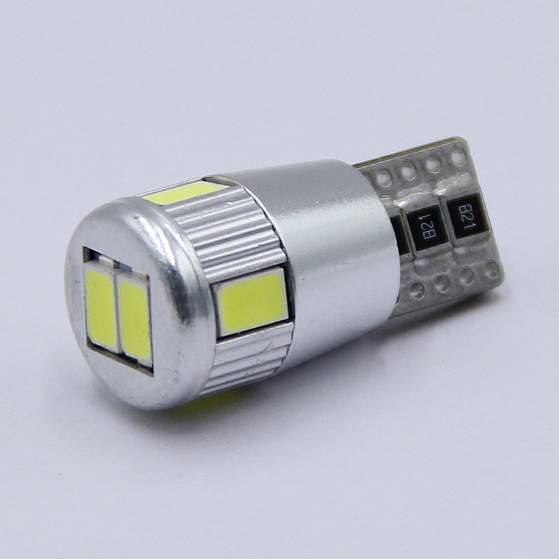 Powerful 10-32V DC AC 100lm 2w 0.17A T10 5630 6smd led light CANBUS