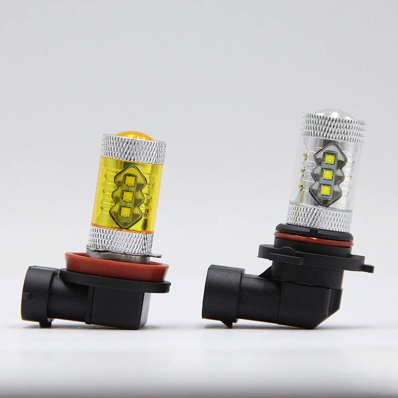 10V-32V DC AC light bulb 870lm white 300lm yellow 80W XBD led chip H8/H11 HB3/HB4 9005