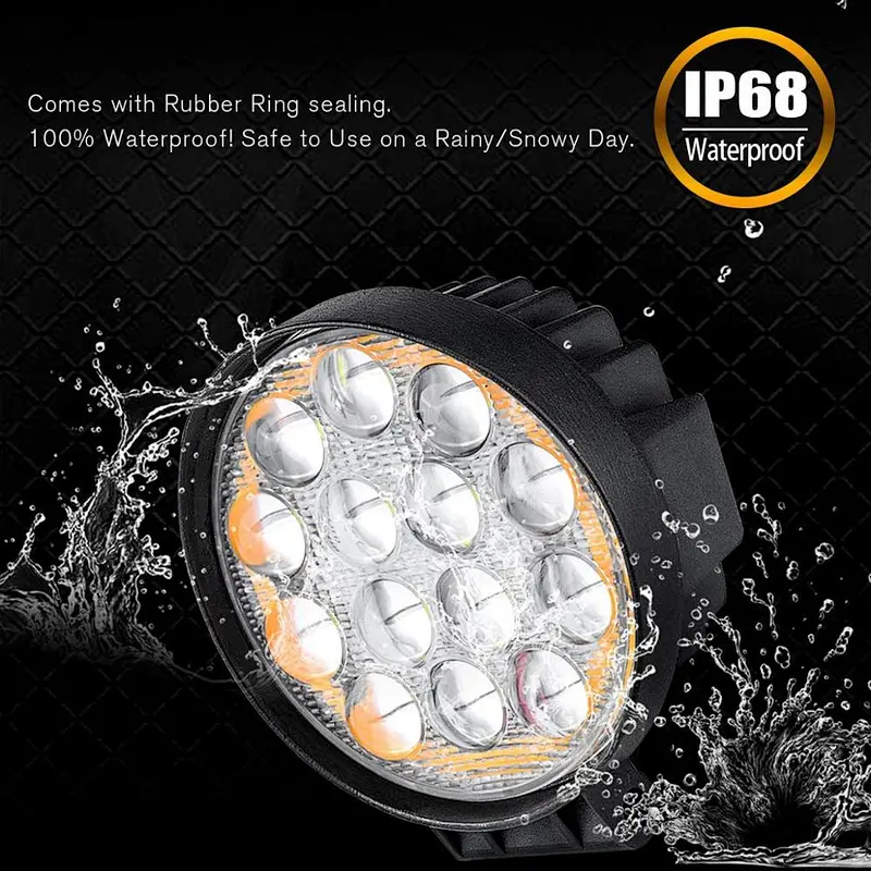 free shipping 12-24 Volt 42w led work light 4'' truck working light led 4 inch 4D 42W Flood Spot led work light