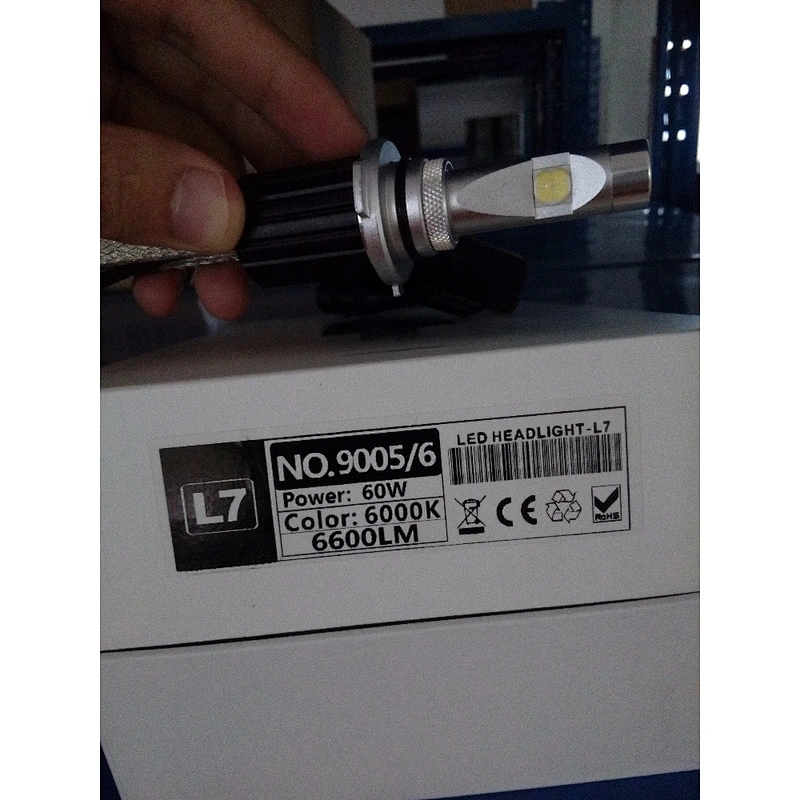 LUJIA L7 xhp70 60W 6600lm fanless All in One 9006 Car Led headlight Bulbs 9006 HB4 P22D(13) Conversion Kit