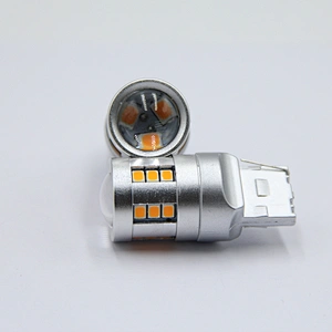 High brightness LED motorcycle fog light Dual color white amber T20 7440 7443 smd2835 Car led backup reverse tail light