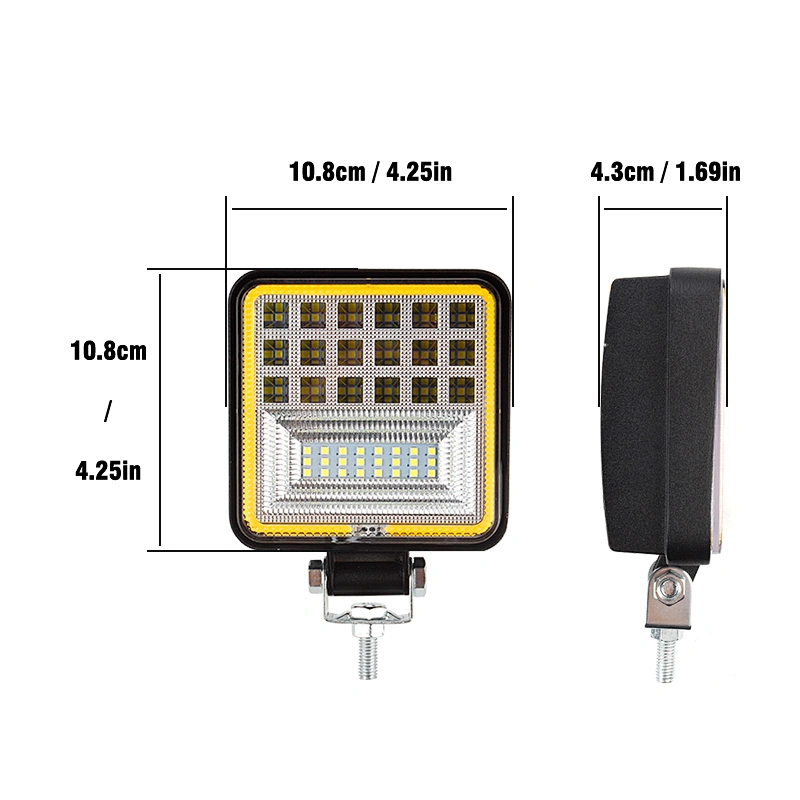 4inch round 72W 126w led work light flood spot combo beam Fog Driving LED Headlights for offroad SUV truck