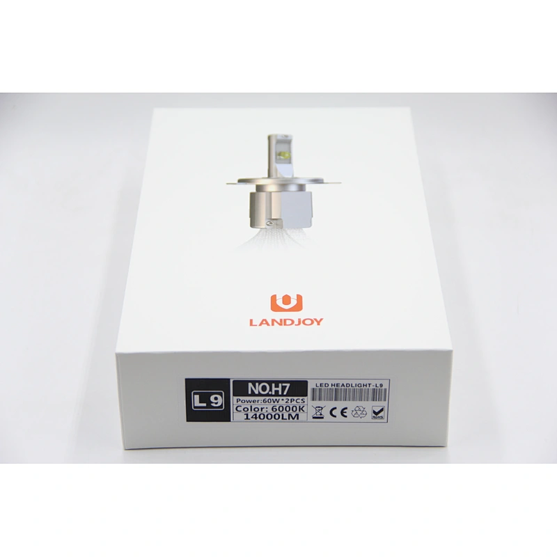 Motorcycle 2019 XHP70 car led headlight H7 kit 60W 6600LM auto parts , 9003 fog light H4 led car headlight manufacturer Lujia