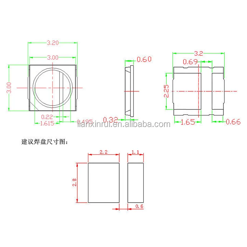 Hot sell Smd 420nm 380nm 395nm  365NM 400nm 1W 3030 UV Led Chip