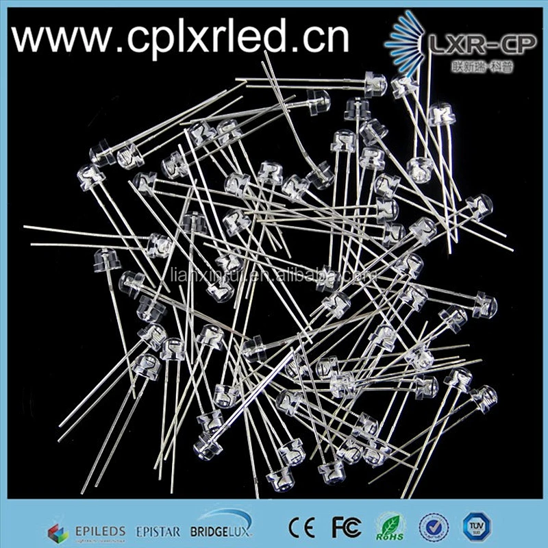 factory wholesale 5mm straw hat UV led 365nm-370nm uv led diode