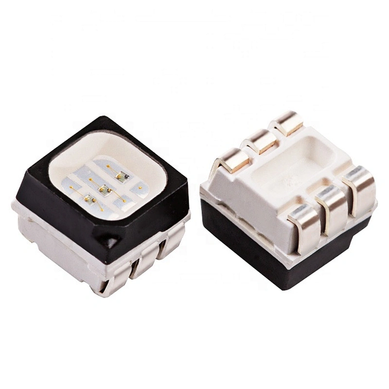 Black Surface Top View 0.2w Tri color Smd Led Chip Rgb 5050 Package Black Face Diode