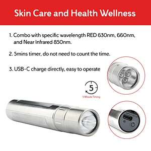 RLTTIME Hot Selling Portable Joint Pain Relief Torch 630nm 660nm 850nm Near Infrared Led Red Light Therapy Devices