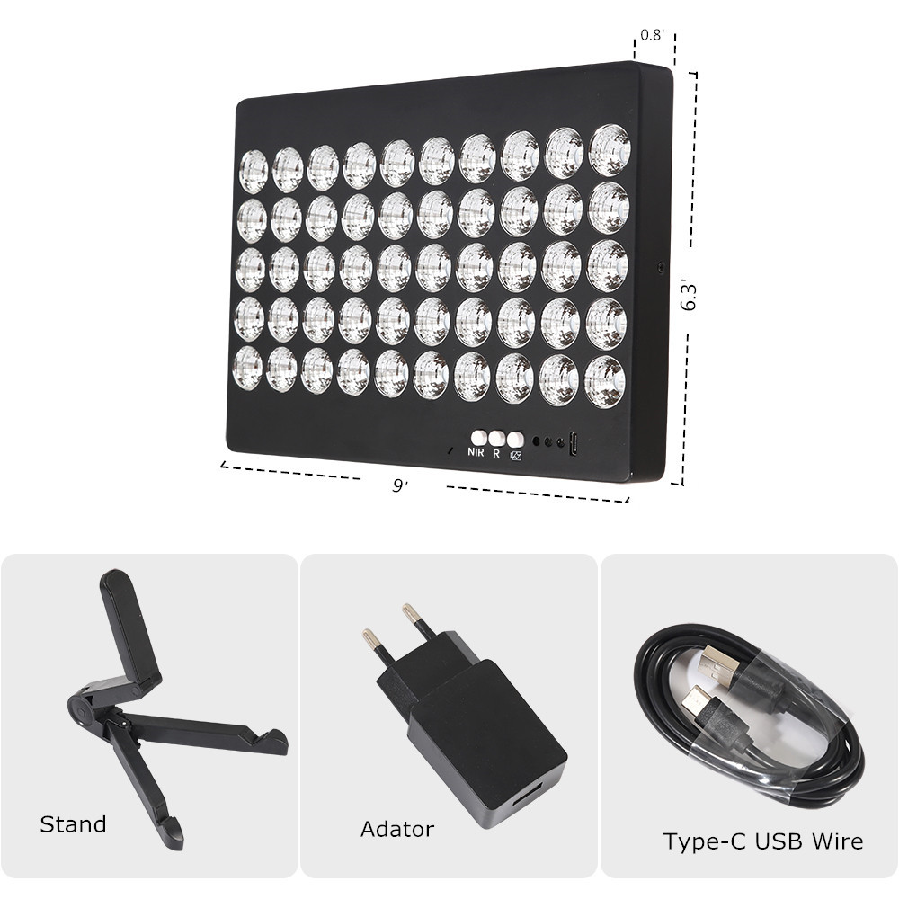 Portable Rechargeable Anti aging Equipment 50W Vaginal 660nm 850nm Infrared Light Therapy for Skin