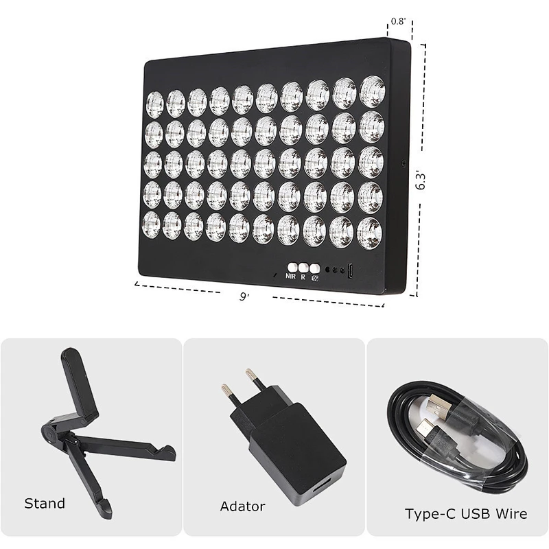 Portable Rechargeable Anti aging Equipment 50W Vaginal 660nm 850nm Infrared Light Therapy for Skin