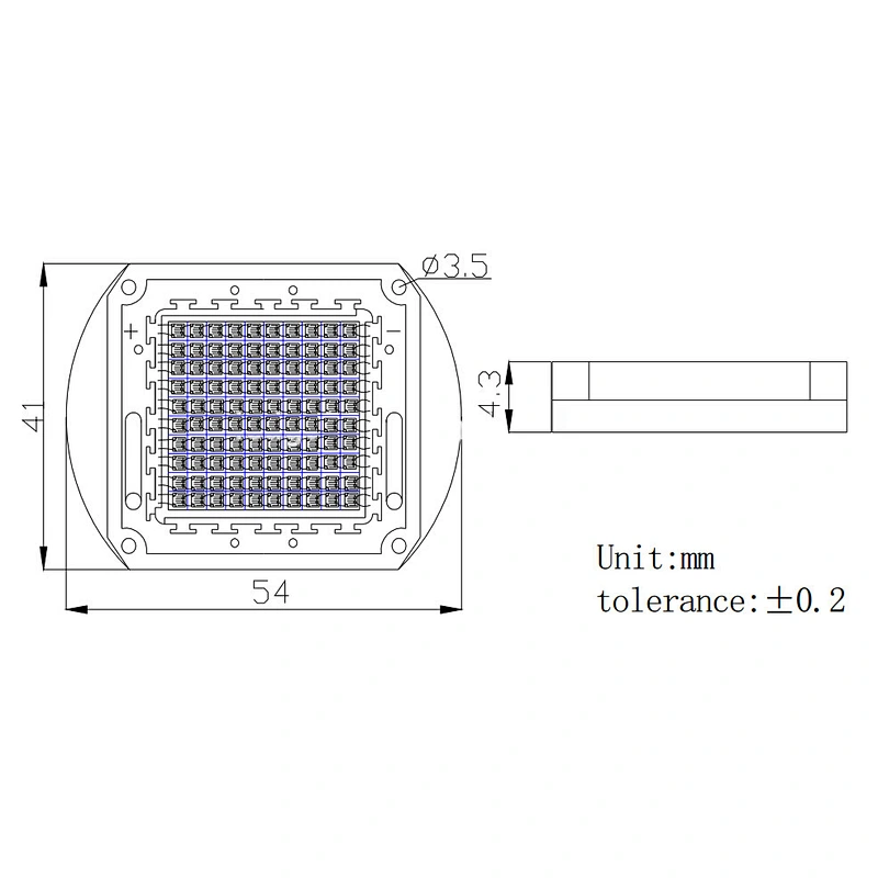 Bridgelux 365nm 380nm 400nm 420nm 30-36v Smd 100w UV Led Chip