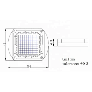 epistar 30w 50w 100w  led chip  red color 650nm  660nm for  plant grow light