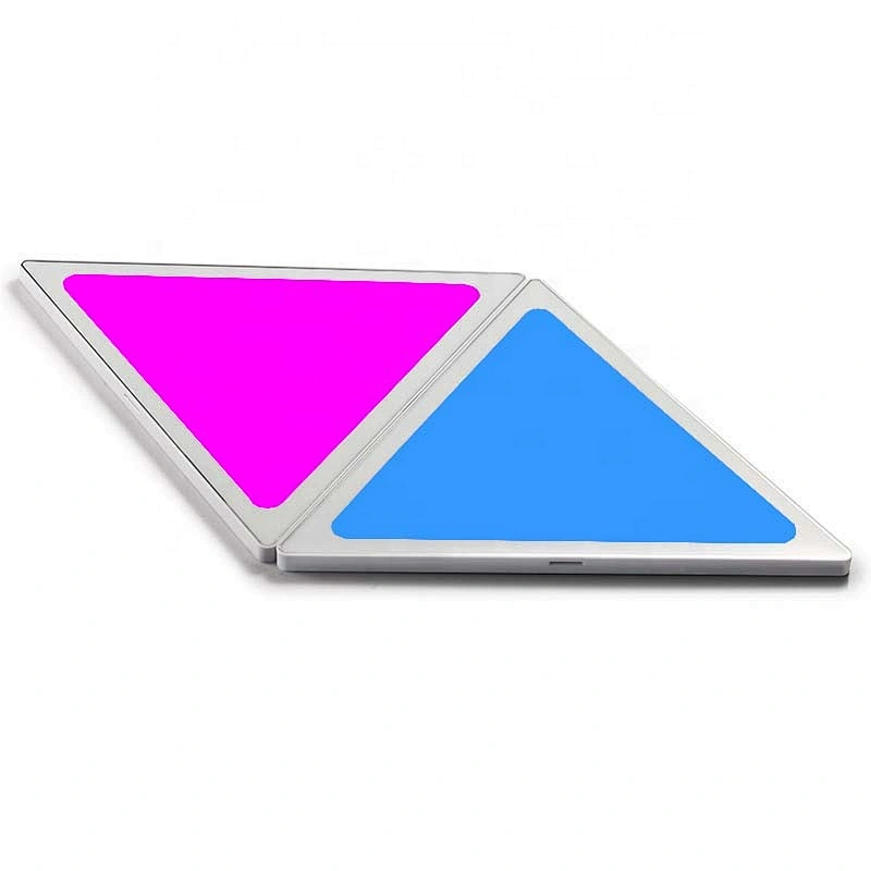 DIY  APP  music control smart addressable 9pcs triangle kits magic RGB backlight led surface panel light