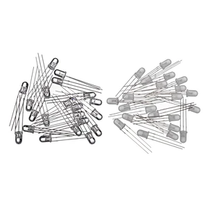 Led Diode transparent Round Head Dual Color Lighting Color 3 Pin 5mm LED CHIP