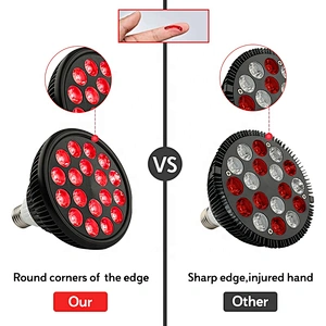 Portable 54w No EMF light therapy lamp with socket 660NM 850NM Dual Chip led infrared red light therapy device for face and body