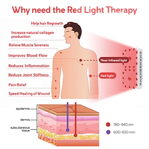RLTTIME medical grade light and infrared therapy for back red light therapy panel machine beauty face mask for skin care