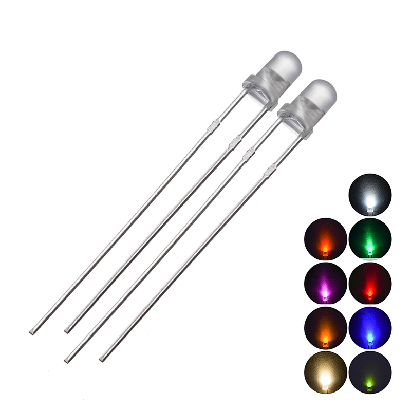 3mm led 2700K warm white color low decay light emitting diode