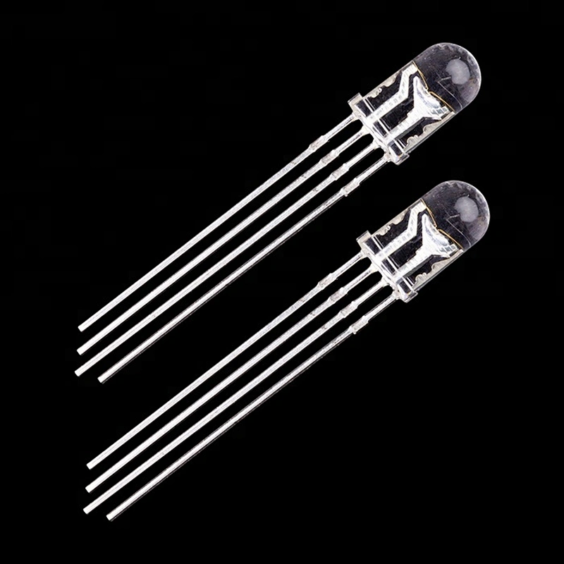 Factory wholesale 4 pins RGB common anode 5mm round  led diode