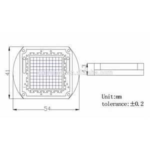 Epileds 45mil 1750ma 30-36v smd 50w high power uv led chip