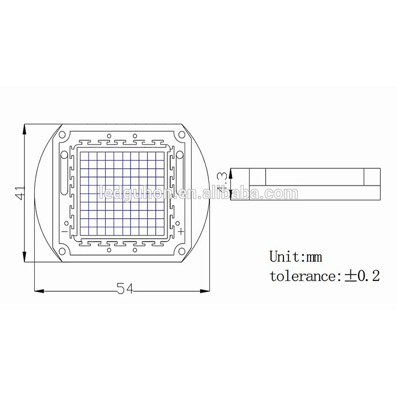 Epileds 45mil 1750ma 30-36v smd 50w high power uv led chip
