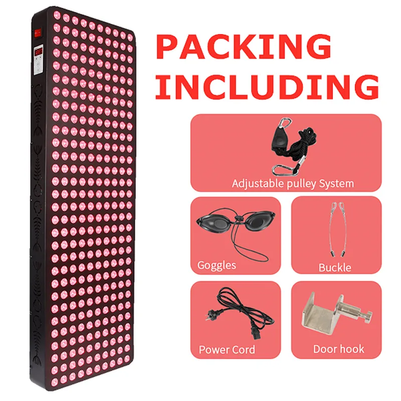 660nm 850nm Red Infrared Full Body led light therapy 1000W Red Light Therapy Panel for skin