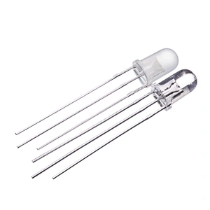 Led Diode transparent Round Head Dual Color Lighting Color 3 Pin 5mm LED CHIP