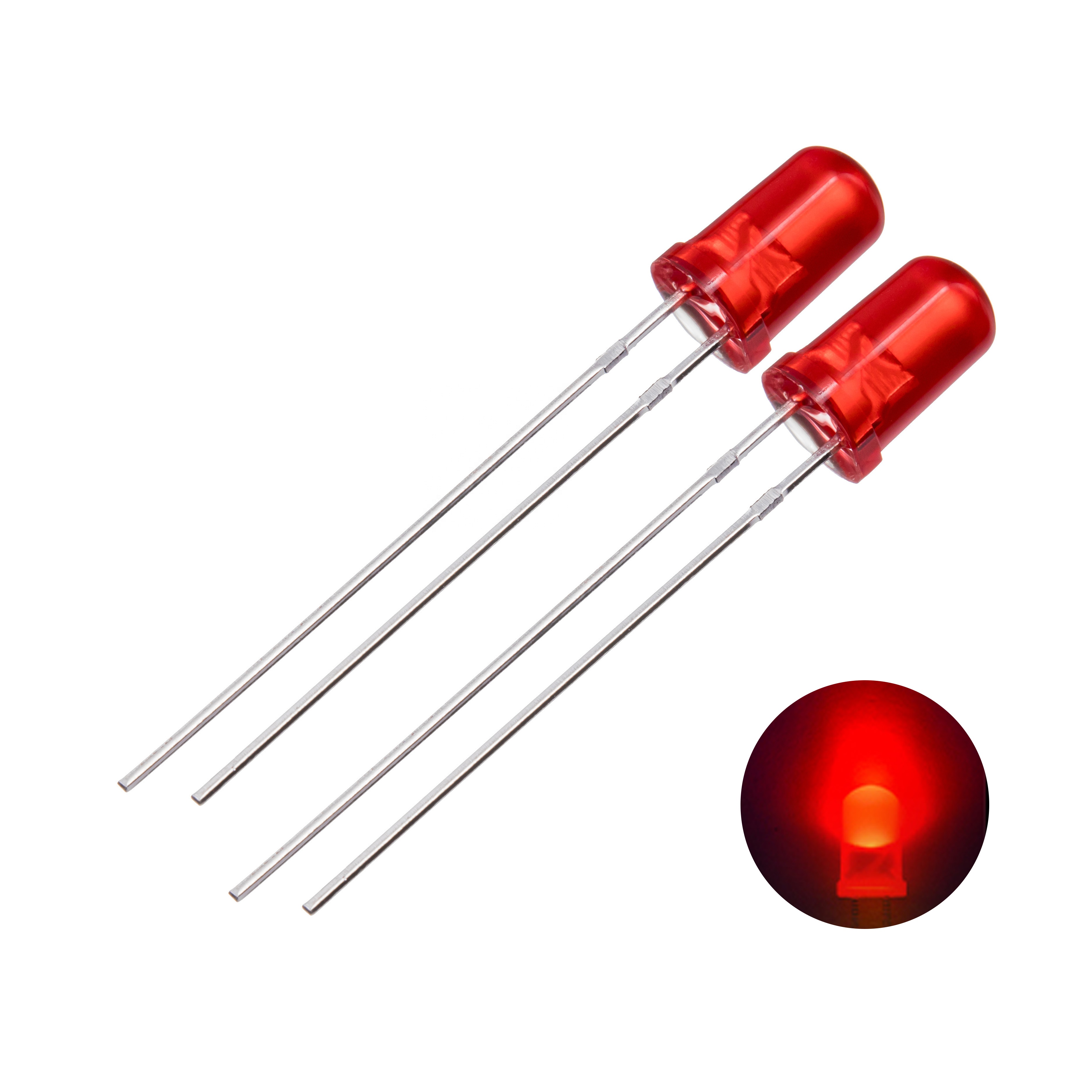 ultra brightness Round Clear Lens Led LED F5/5mm round head long legs 504 546 with  White light red blue green yellow straight