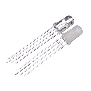 Factory Price Wholesale Clear 5mm 4-pin Round Multi-color Controllable Dip RGB LED Diode 5mm