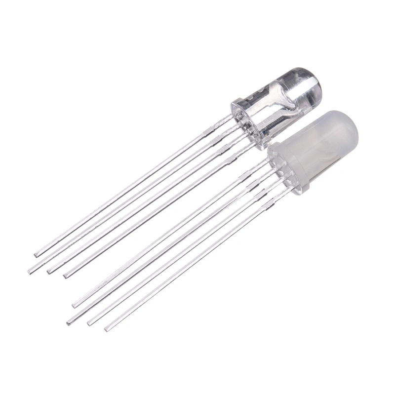 Factory Price Wholesale Clear 5mm 4-pin Round Multi-color Controllable Dip RGB LED Diode 5mm