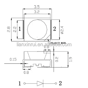 Hot sell Smd 0.06W 980nm 730nm 810nm 850nm 940nm 3528 IR Led Chip