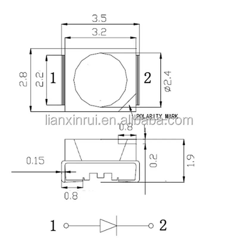 Hot sell Smd 0.06W 980nm 730nm 810nm 850nm 940nm 3528 IR Led Chip