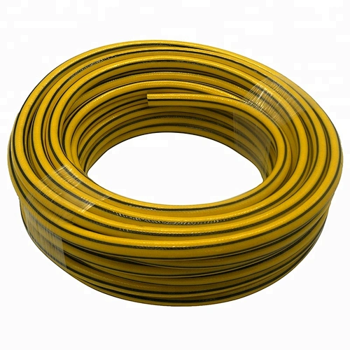 Yellow pvc gas hose with connector