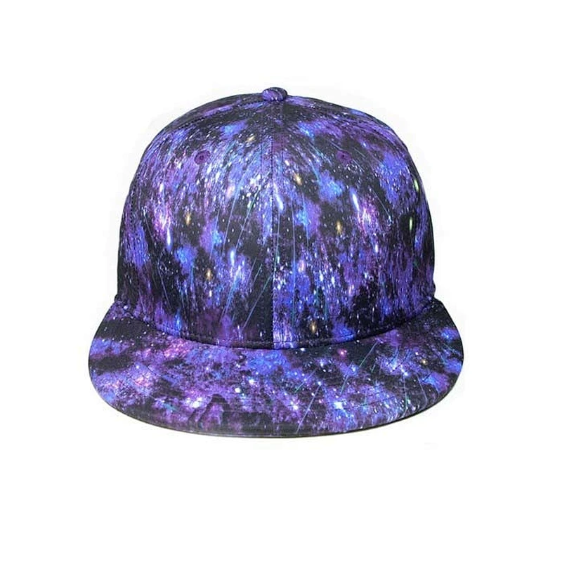 Fireworks Heat Printing Flat Brim Baseball Hats With Velcro Closure