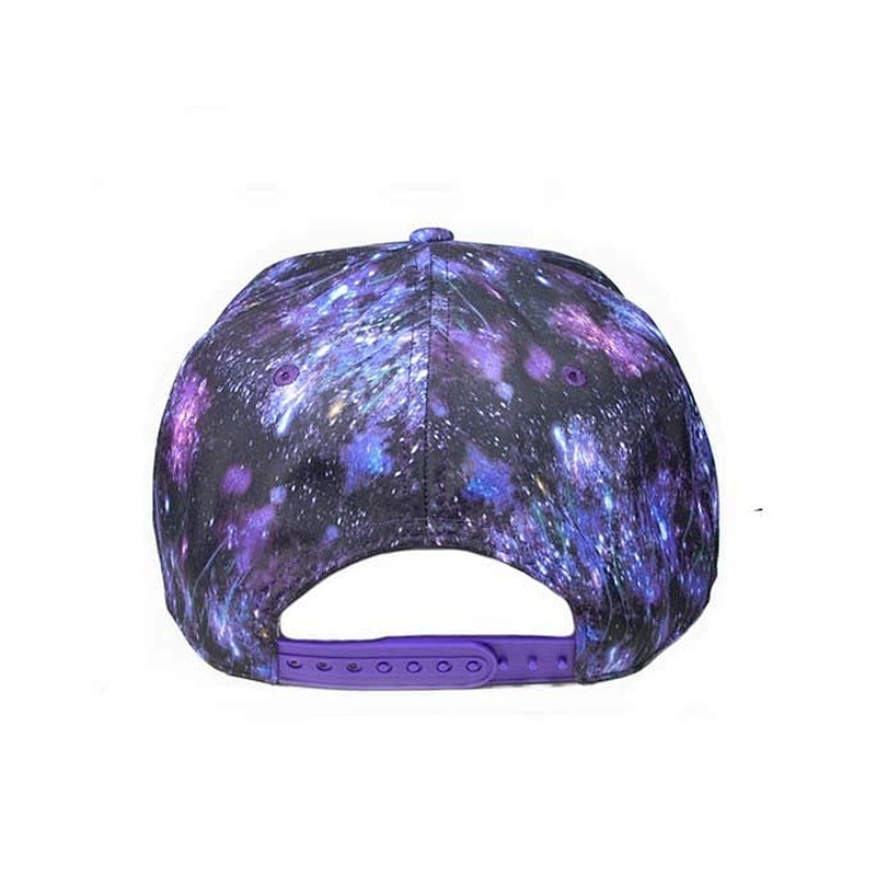Fireworks Heat Printing Flat Brim Baseball Hats With Velcro Closure