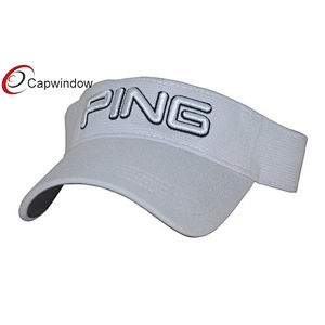PING 3D Embroidery Tennis Sun Visor With Flat Embroidery On Closure